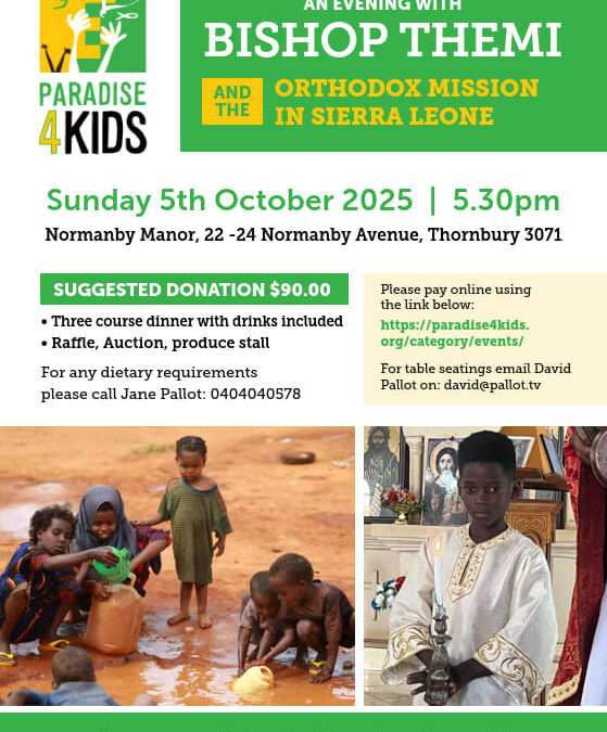 Melbourne Dinner – Sunday 5 Oct 2025
